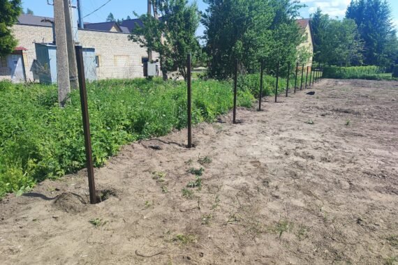 Segmentinei tvorai įbetonuoti stulpai