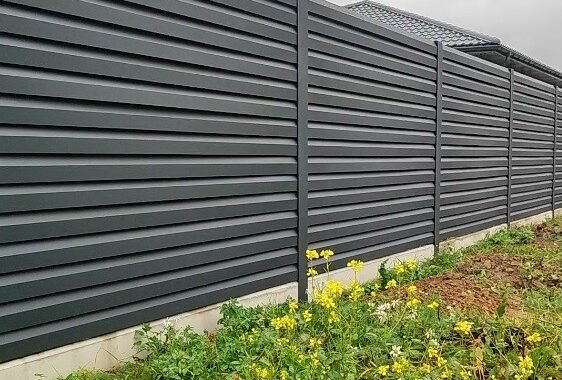 Nepermatoma eglutės tvora kiemo išorėje